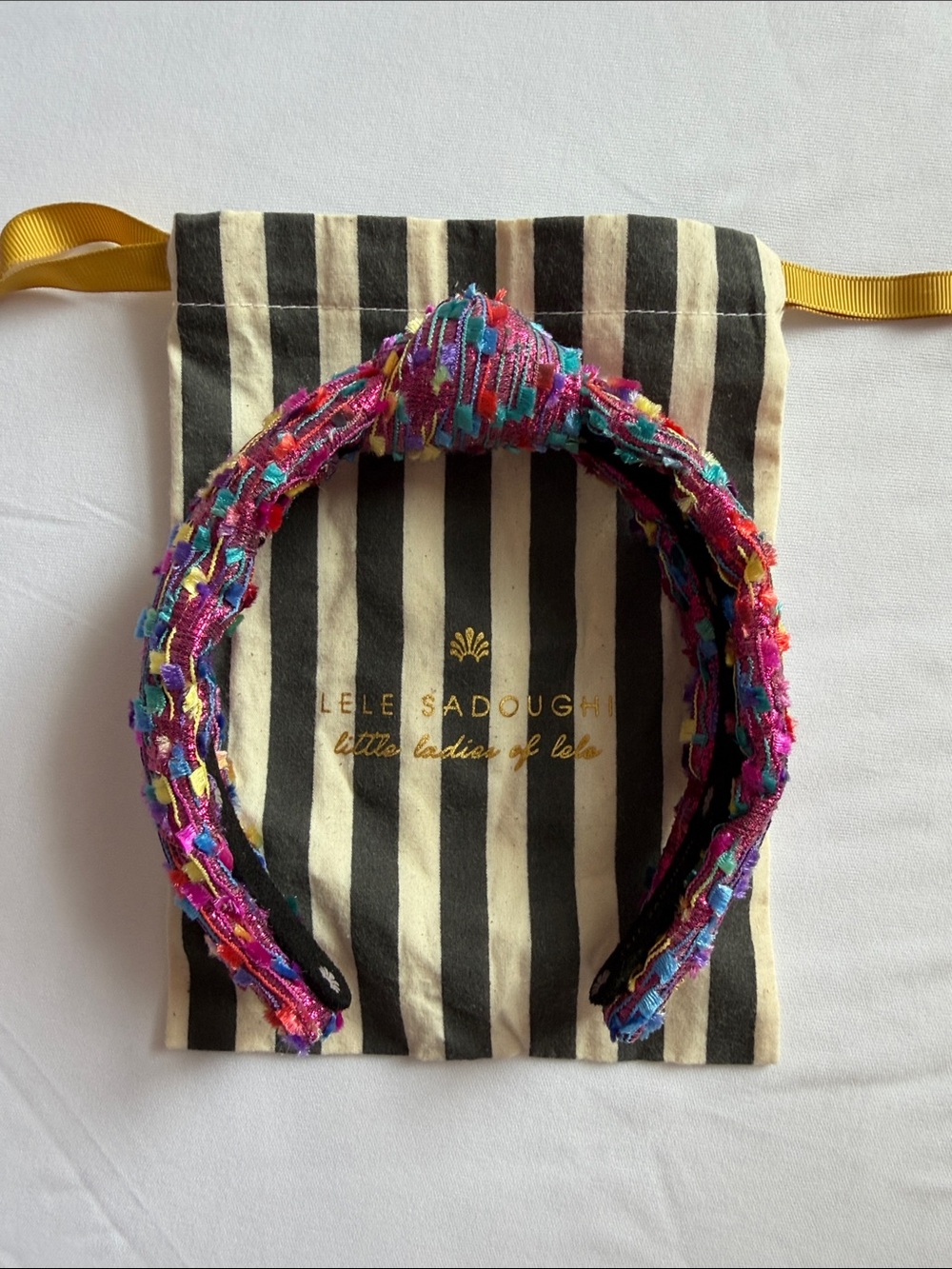 Lele Sadoughi Girls' Multi-Color Knotted Headband